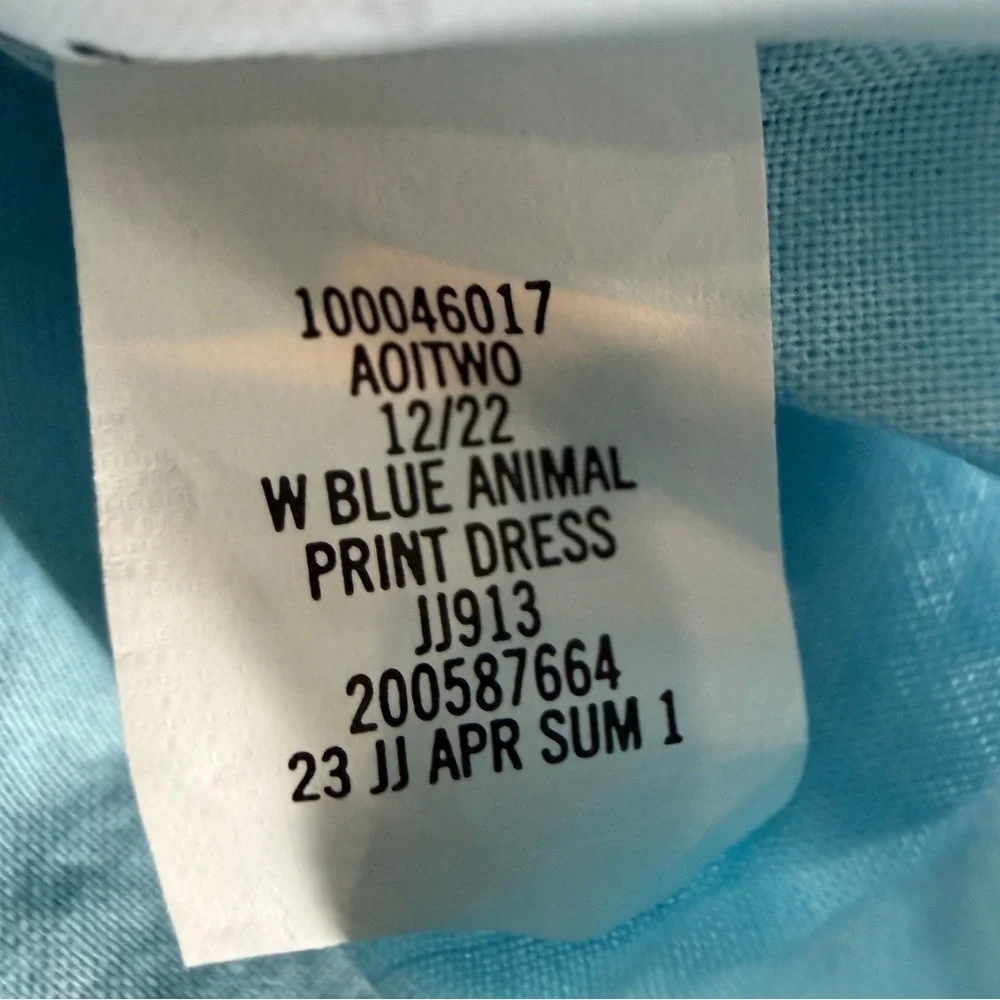 Janie and Jack Blue Ruffle Palm Tree Giraffe Dress Sz 4